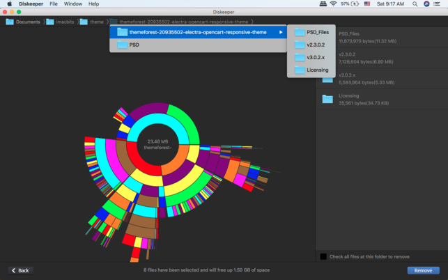 Diskeeper (โปรแกรม Diskeeper ค้นหาพื้นที่ ทำความสะอาดไฟล์ขยะ บน Mac) : 