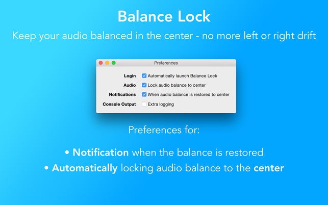 Balance Lock (โปรแกรม Balance Lock ปรับเสียงหูฟัง ลำโพงให้บาลานซ์ บน Mac) : 