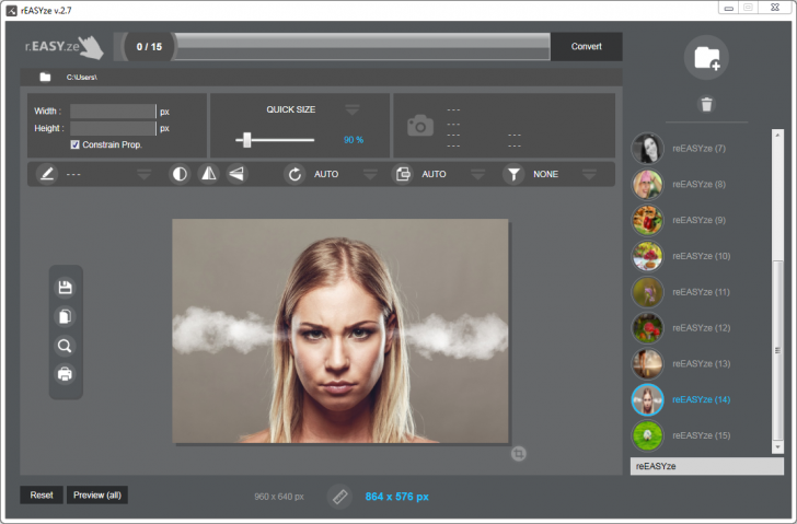 โปรแกรมปรับแต่งรูปภาพ rEASYze