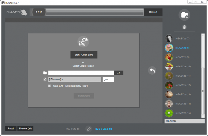 rEASYze (โปรแกรม rEASYze แต่งรูป ลดขนาดรูปภาพ ใช้ง่ายและฟรี) : 
