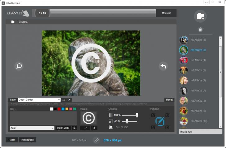 โปรแกรมปรับแต่งรูปภาพ rEASYze