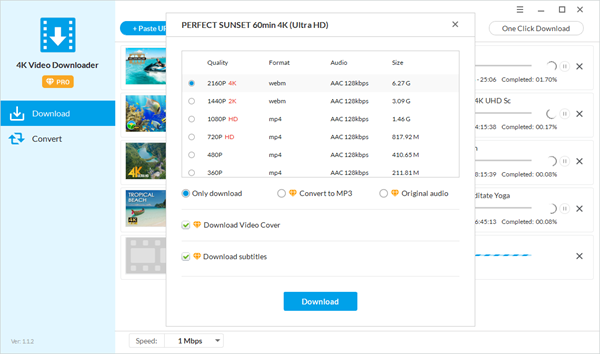 โปรแกรมช่วยดาวน์โหลดวิดีโอ 4K Video Downloader
