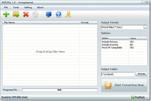 โปรแกรมแปลงไฟล์ PDFZilla โปรแกรมแปลงไฟล์ PDFZilla