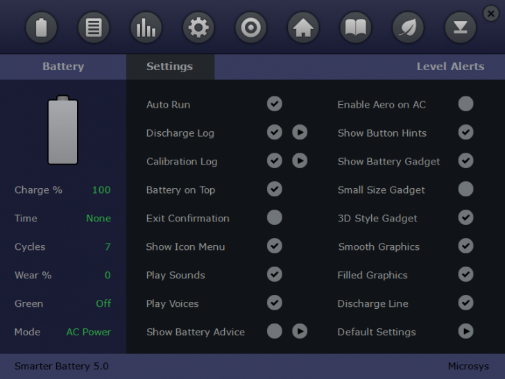 โปรแกรมเช็ค และตรวจสอบแบตเตอรี่ Smarter Battery