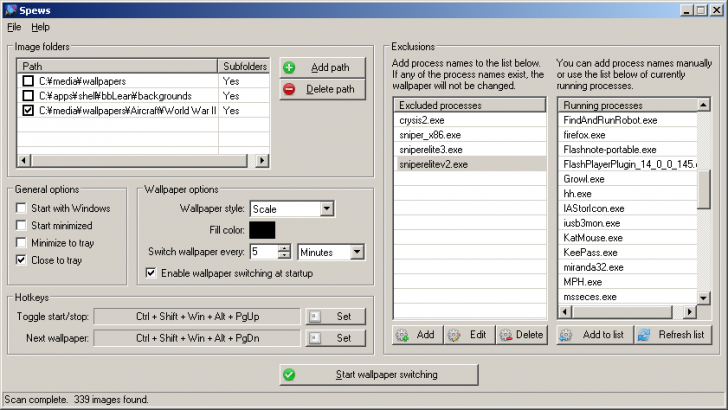 โปรแกรมเปลี่ยนรูปหน้าจอ Spews