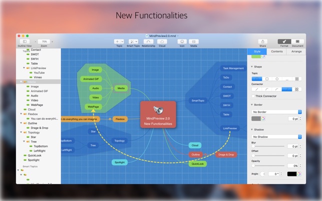 โปรแกรมสร้างแผนผังความคิด MindPreview โปรแกรมสร้างแผนผังความคิด MindPreview
