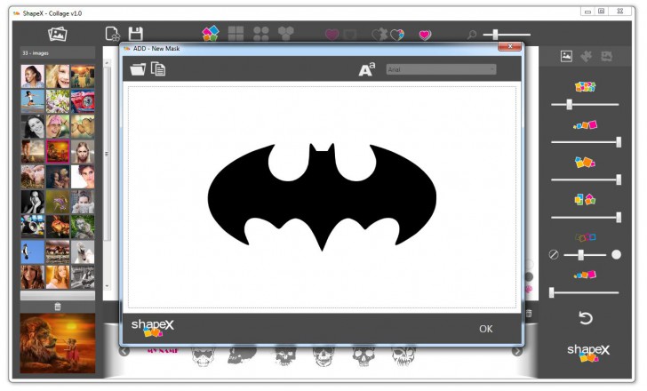 ShapeX (โปรแกรมแต่งรูป ShapeX รวมรูปภาพ สร้างภาพเป็นรูปร่างต่างๆ สวย ใช้ฟรี) : 