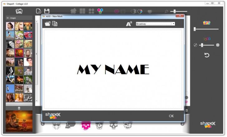 ShapeX (โปรแกรมแต่งรูป ShapeX รวมรูปภาพ สร้างภาพเป็นรูปร่างต่างๆ สวย ใช้ฟรี) : 