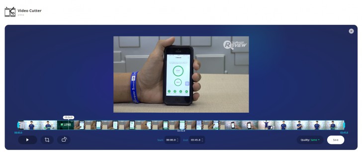 โปรแกรมตัดต่อวิดีโอ 123APPS Video Cutter