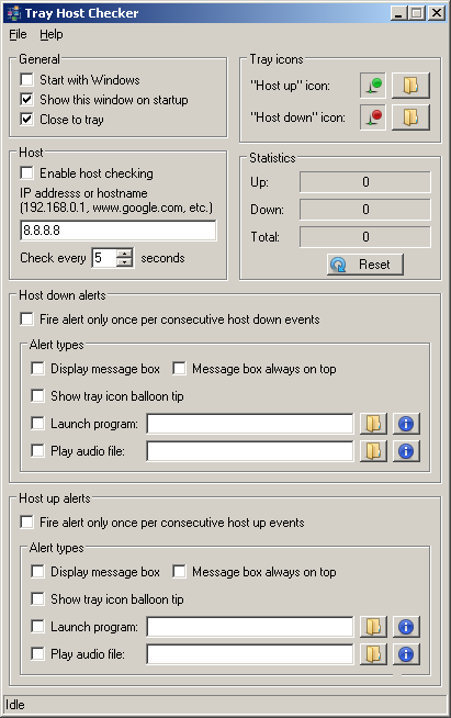 โปรแกรมแจ้งเตือน Tray Host Checker