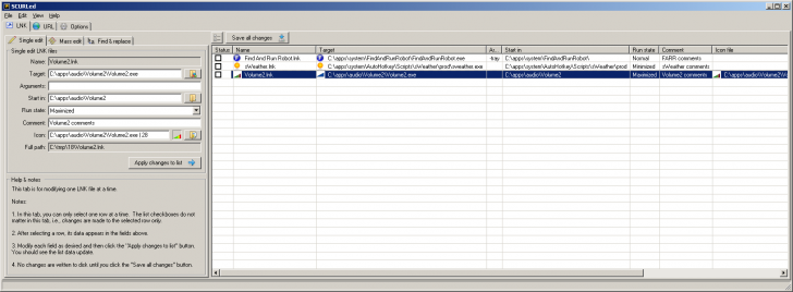 โปรแกรมแก้ไขรายละเอียด SCURLed