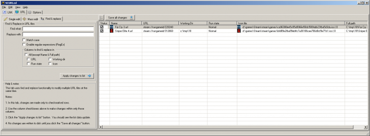 SCURLed (โปรแกรมแก้ไขรายละเอียดในไฟล์ URL และ LNK) : 