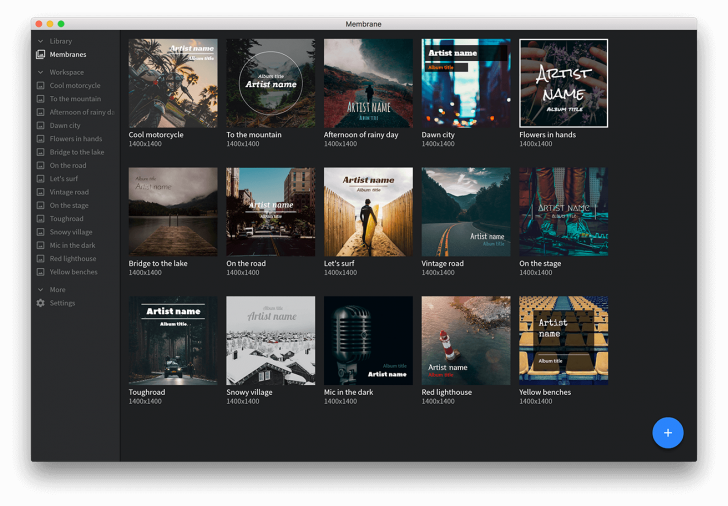 โปรแกรมกราฟฟิกสร้างรูปปก Membrane