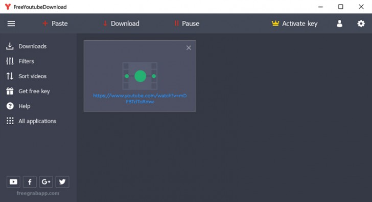 โปรแกรมช่วยดาวน์โหลดวิดีโอยูทูป Free YouTube Download