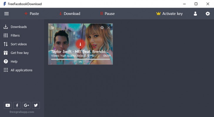 โปรแกรมโหลดวิดีโอเฟสบุ๊ค Free Facebook Video Download
