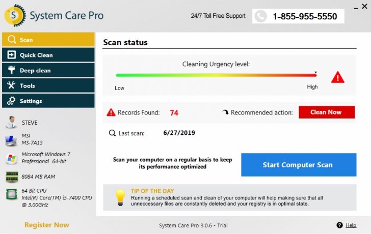 System Care Pro (โปรแกรม System Care Pro ดูแลเครื่องคอมพิวเตอร์ ฟรี) : System Care Pro (โปรแกรม System Care Pro ดูแลเครื่องคอมพิวเตอร์ ฟรี) :
