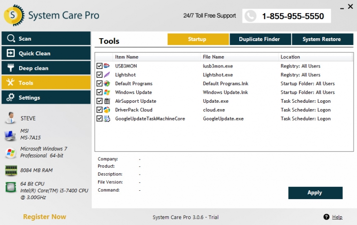 โปรแกรมลบไฟล์ขยะ System Care Pro โปรแกรมลบไฟล์ขยะ System Care Pro