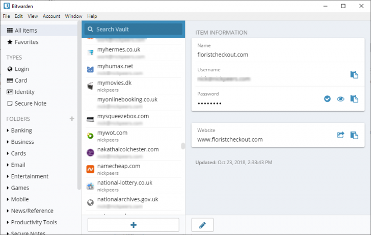 โปรแกรมช่วยจำรหัสผ่าน BitWarden