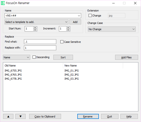 โปรแกรมเปลี่ยนชื่อไฟล์ทีละมากๆ FocusOn Renamer