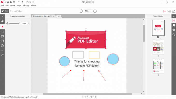 Icecream PDF Editor (โปรแกรมแก้ไขไฟล์ PDF หน้าตาสวยงาม ใช้ง่ายและฟรี) : 