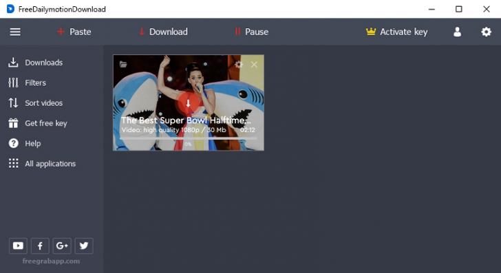 โปรแกรมช่วยโหลดคลิป Free Dailymotion Download