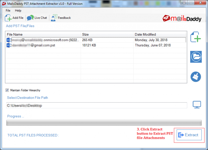 โปรแกรมแยกไฟล์แนบ MailsDaddy PST Attachment Extractor โปรแกรมแยกไฟล์แนบ MailsDaddy PST Attachment Extractor