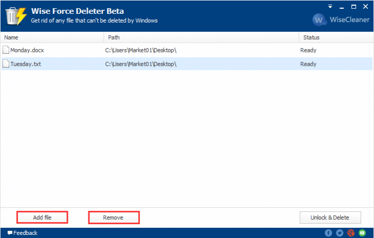 Wise Force Deleter (โปรแกรมลบไฟล์ที่ติดปัญหา Access is denied ฟรี) : 