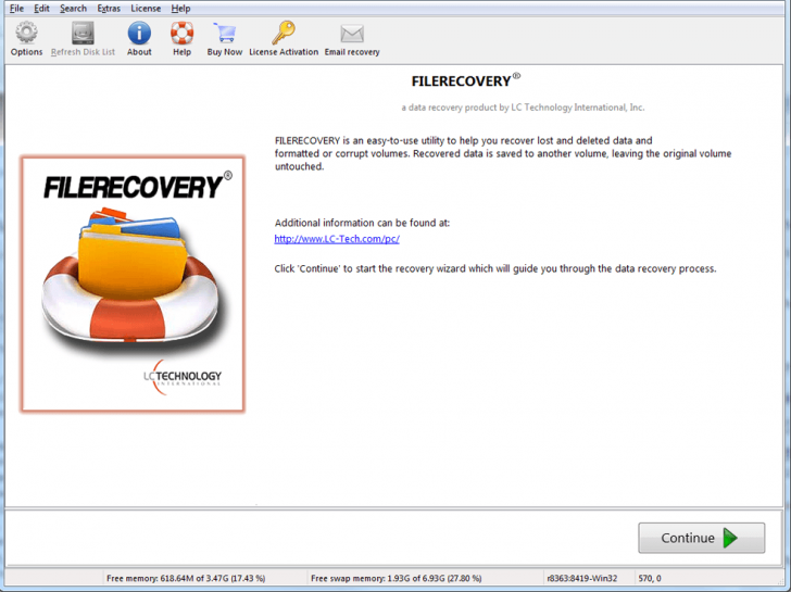โปรแกรมกู้ไฟล์ กู้ข้อมูล FILERECOVERY Standard