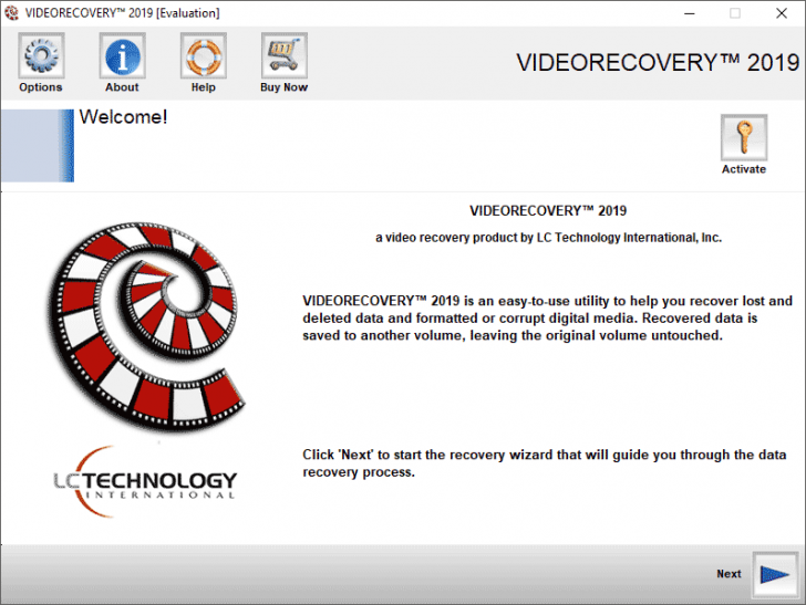 โปรแกรมกู้ไฟล์วิดีโอ VIDEORECOVERY Standard 2019