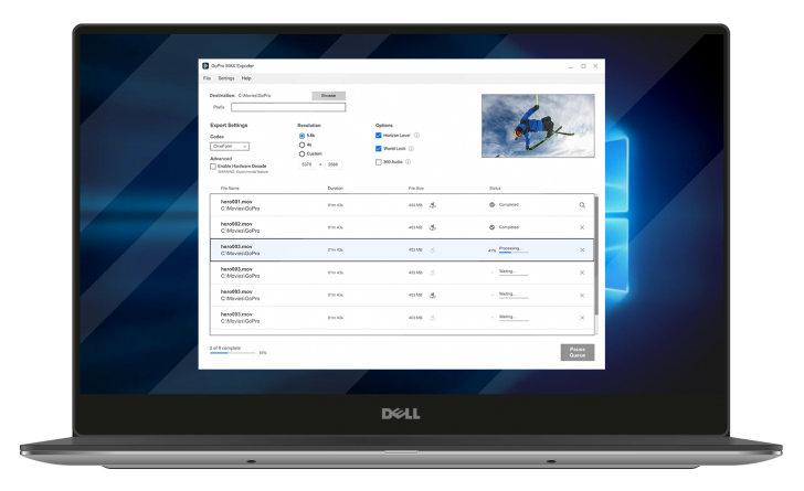 โปรแกรมแปลงไฟล์วิดีโอ GoPro MAX Exporter