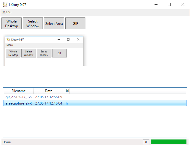 โปรแกรมถ่ายภาพหน้าจอ LXtory