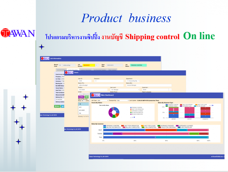 โปรแกรมบริหารงานด้านชิปปิ้ง TAWANASP