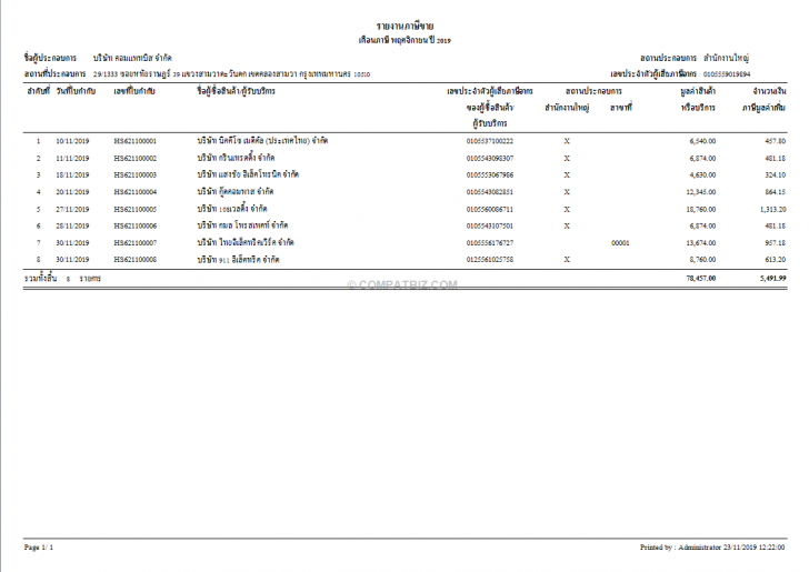 VAT System (โปรแกรมบันทึกแบบยื่นภาษีมูลค่าเพิ่ม ใช้ยื่นจริงได้) : 