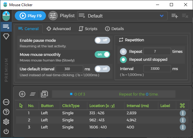 โปรแกรมช่วยคลิกเมาส์ Mouse Clicker โปรแกรมช่วยคลิกเมาส์ Mouse Clicker