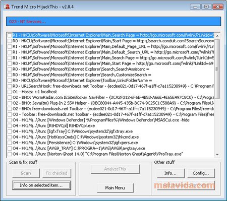 HiJackThis (โปรแกรม HiJackThis ป้องกันคอมพิวเตอร์จาก Spyware และ Adware ฟรี) : 