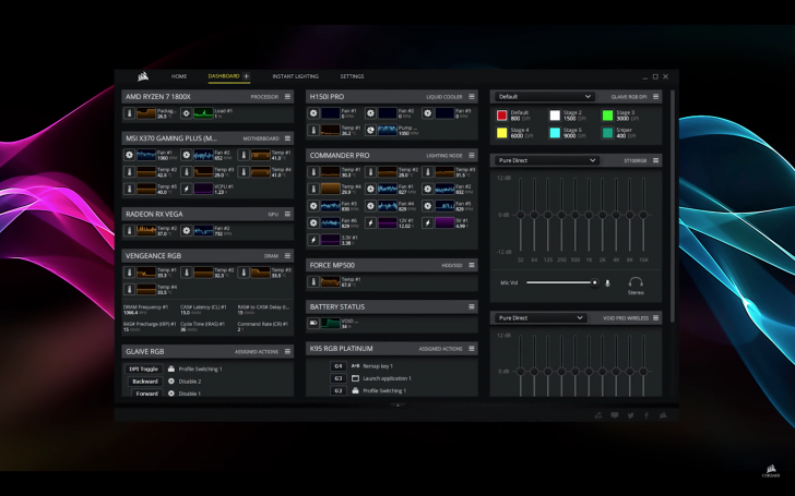 iCUE Software (โปรแกรม iCUE ควบคุม ปรับแต่ง อุปกรณ์เกมมิ่ง CORSAIR) : 
