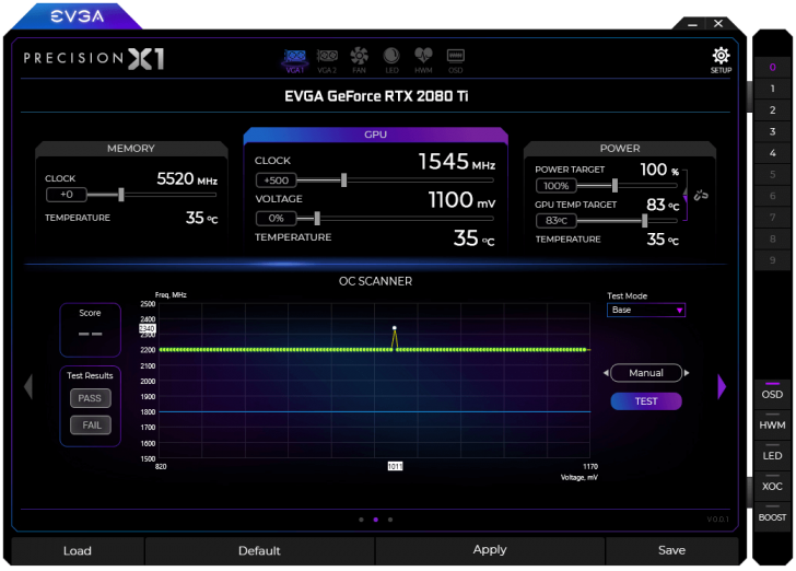 โปรแกรมปรับแต่งการ์ดจอ EVGA Precision X1