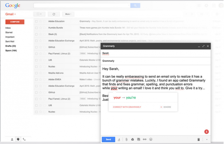โปรแกรมเช็คภาษาอังกฤษเช็คไวยากรณ์ Grammarly for Chrome