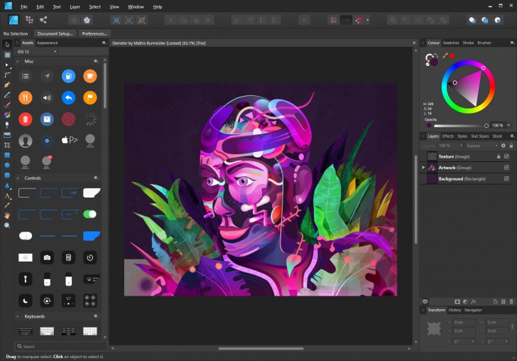 Affinity Designer (โปรแกรมทำกราฟิกรูปภาพ)