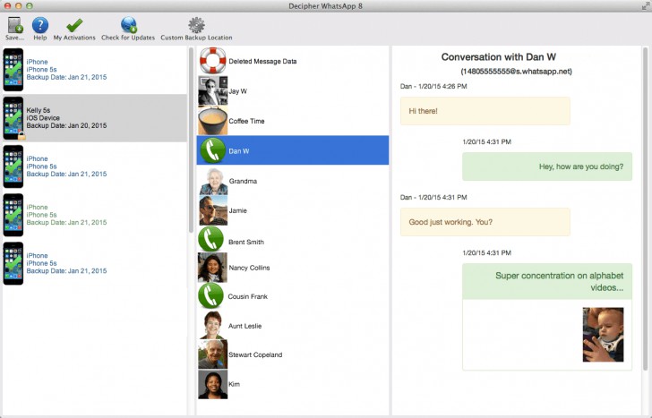 โปรแกรมสำรองประวัติสนทนาจากโปรแกรมแชท Decipher Chat