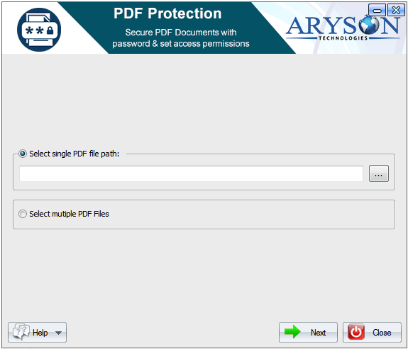 โปรแกรมป้องกันไฟล์ PDF Aryson PDF Protection โปรแกรมป้องกันไฟล์ PDF Aryson PDF Protection
