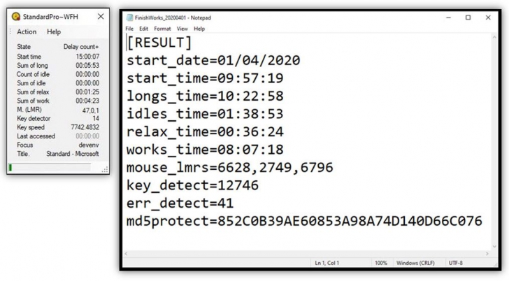 WorkFromHome (โปรแกรมเก็บข้อมูลเวลาปฏิบัติงานของพนักงาน ขณะทำงานจากที่บ้าน)