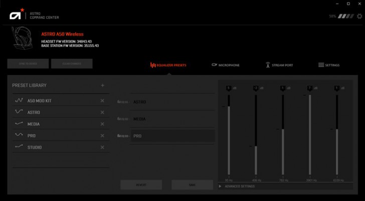 Astro Command Center (โปรแกรมปรับแต่ง ควบคุมหูฟังเกมมิ่ง Astro) : 