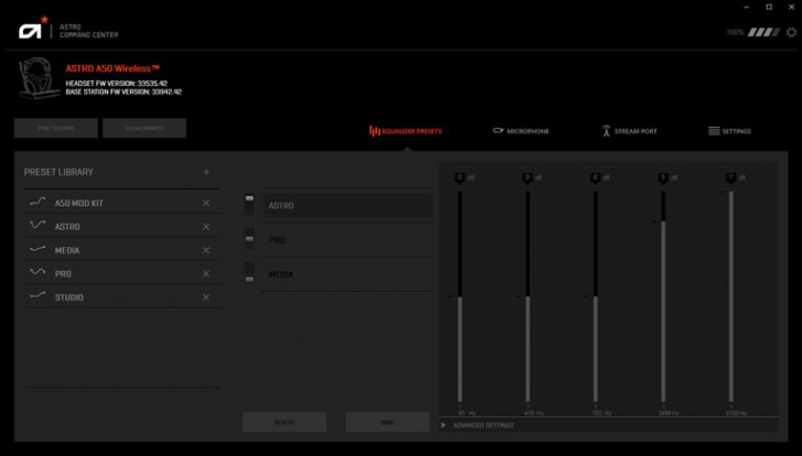 Astro Command Center (โปรแกรมปรับแต่ง ควบคุมหูฟังเกมมิ่ง Astro) : 