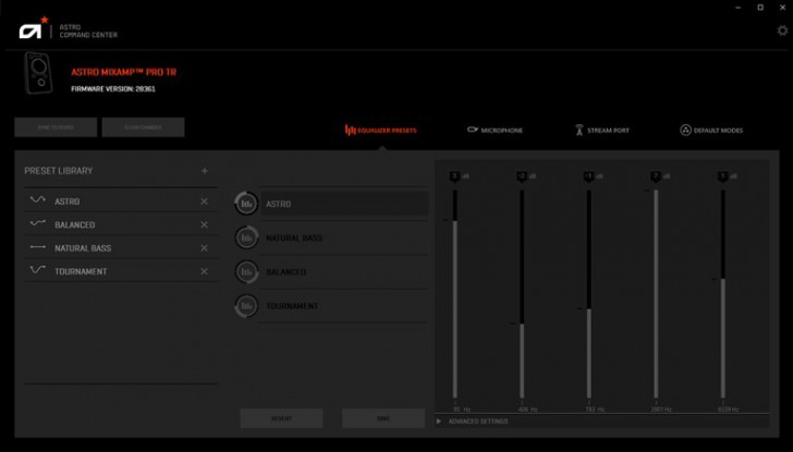 โปรแกรมควบคุมและปรับแต่งเสียงหูฟัง Astro Command Center 