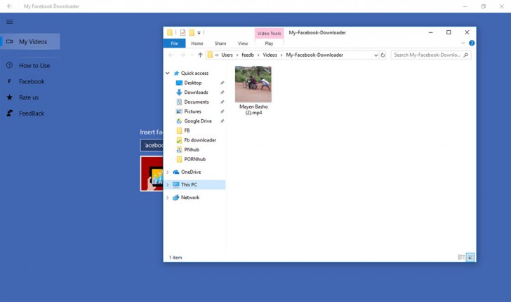 My Facebook Downloader (โปรแกรมดาวน์โหลดวิดีโอบน Facebook เก็บบนเครื่อง)