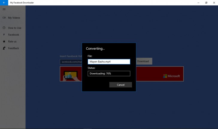 My Facebook Downloader (โปรแกรมดาวน์โหลดวิดีโอบน Facebook เก็บบนเครื่อง) : 