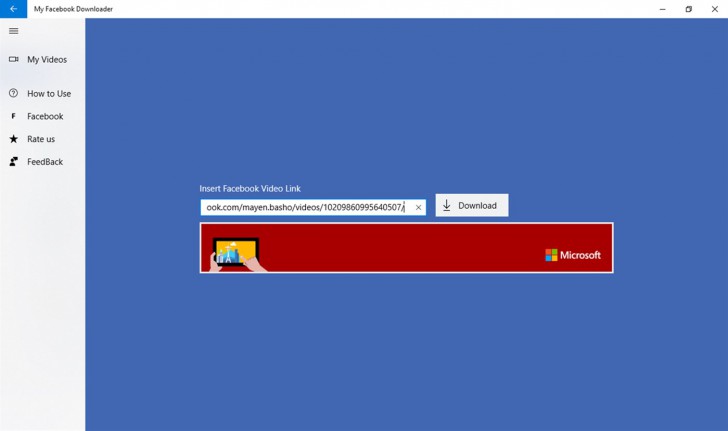 My Facebook Downloader (โปรแกรมดาวน์โหลดวิดีโอบน Facebook เก็บบนเครื่อง) : 