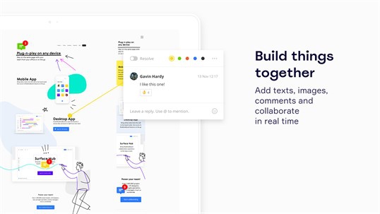 โปรแกรมนำเสนองานบนกระดานร่วมกับเพื่อนในทีม Miro