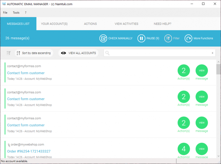 โปรแกรมจัดการอีเมล เชื่อมต่อกับปริ้นเตอร์อัตโนมัติ Automatic Email Manager 